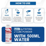 J-Lube Fisting Powder Mixes With Water One Bottle Makes 16+ Gallons / 60+ Litres And More Of Lubricant 10 Oz + Squeeze Bottle 500Ml (1)