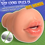 Pocket Pussy Sleeve Adapted To Any Penis Pump Or Male Masturbator, Mouth Shaped, Adult Sex Toy,Washable And Portable,Tan