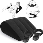 Sex Positions Pillow Sex Handcuffs Set Bondage-Handcuffs Wrist Cuffs Inflatable Lumbar Support Pillow Bed Restraints-Sex Pillow Sex Straps Sex Gifts Hip Support Pillow Bdsm Couples Sex Toy (Black)