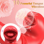 Tongue Vibrator Women Sex Toys -App 3 In 1 Tongue Toy For Women Rose Sex Toys G Spot Vibrator Tongue Dildo With 10 Flapping 10 Vibrating Mode, Mouth Clitoral Stimulator Pleasure Tool Couple Adult Toys