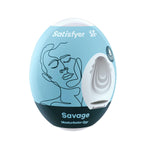 Masturbator Egg - Stroker For Male Masturbation, Portable Pleasure Sleeve, Super-Stretchy, No Lubricant Required, Disposable, Single-Use (Savage)