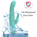 G Spot Vibrator Dildo Rabbit Vibrators Massager For Women, 3 In 1 Adult Sex Toys Clitorals G Spot Stimulator Vibrating Women Sex Toy Full Silicone Waterproof And Portable With 8 Vibration Modes