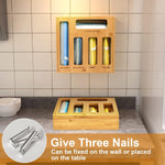 Bamboo Food Storage Bags Container Organizer with Slider, Kitchen Plastic Bags Storage Compatible with Gallon, Quart, Sandwich & Snack Variety Size Bags