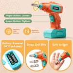158-Piece Kids Tool Set with Toy Drill and Construction Accessories