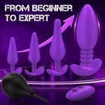 5 PCS Vibrating Butt Plug Set Prostate Massager & 10 Vibration Modes