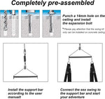 360° Spinning Ceiling Swing with Soft Liner & Steel Support – Holds Up to 600 lbs