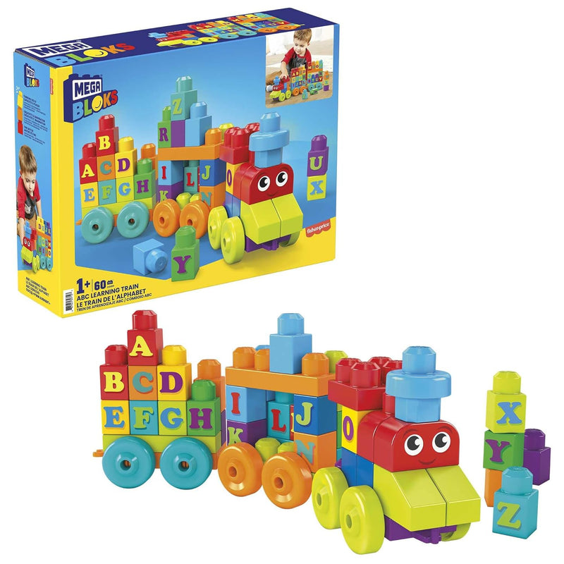 Bloks First Builders Toddler Building Blocks Toy Set, Abc Learning Train Wi