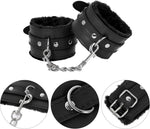 12-Piece BDSM Bondage Set – Restraints, Blindfold, Gag, Paddle & More (Black)