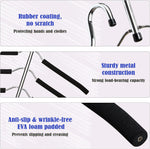 Saving Clothes Hanger 2 Packs Swing Arm Non Slip Padded Coat Hanger 5 Layers Heavy Duty Stainless Steel Sweater Shirt Hanger Closet Storage Organizer