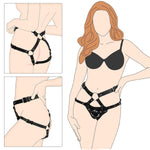 Strap On Harness For Women Lesbians Pegging Men, High Waisted Bdsm Hip Bondage Sex Restraints Strapon Dildo Leather Strap Belt Toy For Couple Gay Sissy Pleasure, Black