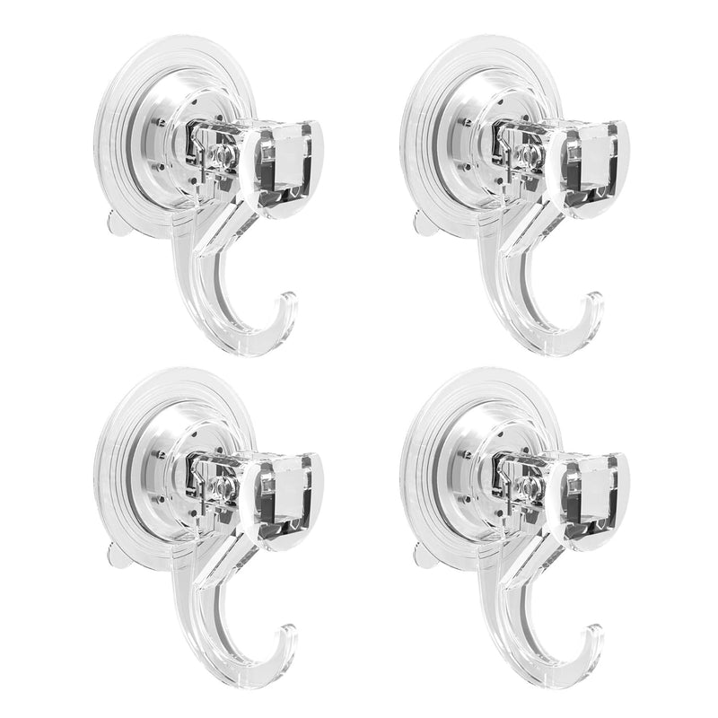 Suction Cup Hooks 4 Packs, Clear Wreath Hanger Heavy Duty Window Suction Cups Wi