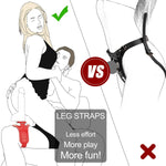 Strap-On Harness On Leg Novelty Toy, Adjustable Thigh Harnesses Strapon Dildo Harness, Comfortable Leather Plush Lining With 2 Silicone Rings, Adult Sex Toys For Lesbian Gay Couples Pegging Dildos