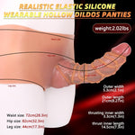 Realistic Strapon Harness Wearable Dildo Panties, Hollow Strap On Dildo, Silicone Cock Enlarger With Penis Extension Sleeve, G-Spot Stimulator Sex Toys For Men Pegging