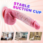 8 Inch Soft Silicone Realistic Anal Dildo With Big Balls, 7" Realistic Small Thick Penis Dildo With Suction Cup For G-Spot Stimulation, Lifelike Shower Prostate Dildos Sex Toy For Men Women Gay