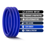 Performance Vs1 - Puria Silicone Penis Cock Ring Erection Enhancing C-Rings Set - 1.25Diameter - 3 Pack - Male Enhancement Sex Toy For Men - Indigo