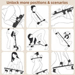 Adjustable Spreader Bar Bondage Set with Wrist, Ankle & Neck Restraints for Couples