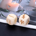 2Pcs Wooden Sex Dice, Positions Sex Game Dice, Valentines Day Gifts For Adults Men Husband, Valentines Dices Gift For Adults Male, Funny Naughty Gifts For Husband Wife, Wood Bride To Be Gift