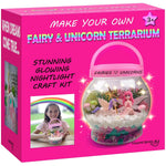 DIY Light-Up Fairy & Unicorn Terrarium Craft Kit for Kids Ages 4-10