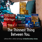 Microthin Sheer Variety Pack Of 24 - Multiple Styles Of Ultrathin Condoms Shapes, Unique Designs In One Pack, Natural Latex Condoms, Vegan-Friendly, No Latex Odor - Enhanced Sensitivity