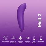 Melt 2 Clitoris Vibrator | Clitoral Stimulator Adult Sex Toys For Women | Clit Sucker Female Personal Massager | App Control Suction Masturbator | 12 Intensities & 6 Sucking Patterns | Purple