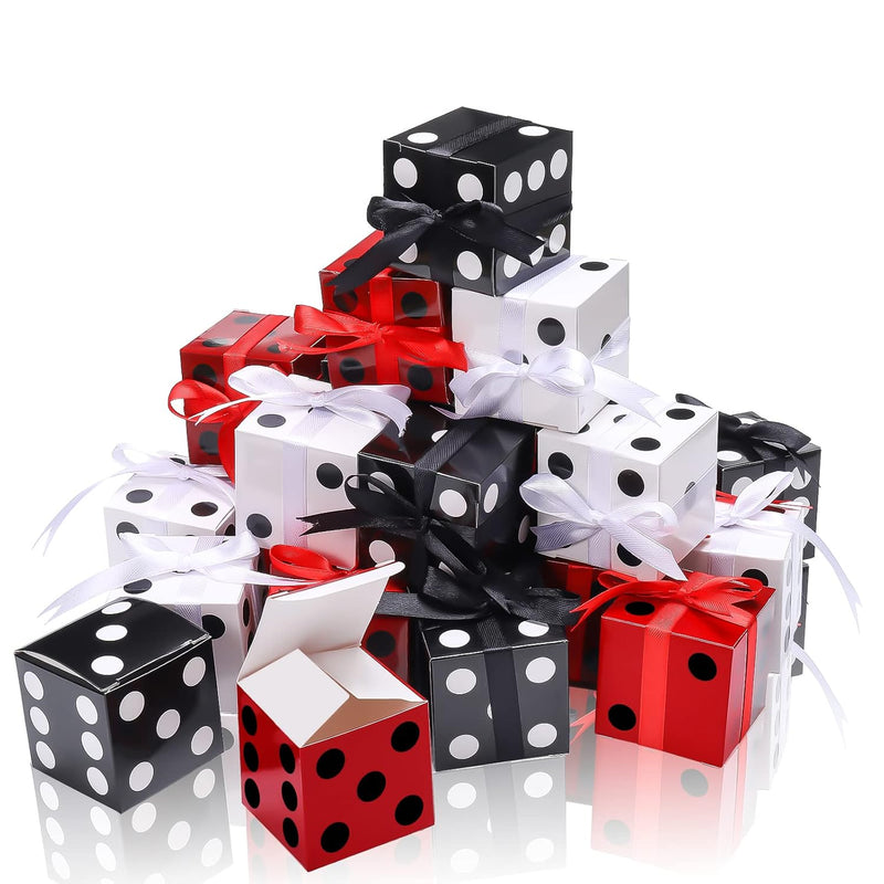 50 Pcs Dice Favor Boxes 2 X 2 X 2 Inch Casino Theme Party Decorations Game Nig