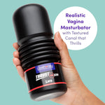 Thrust Pro Ultra Lara Male Masturbator Cup - 6 Inch Self Lubricating Realistic Vagina With Textured Canal - Vibrator Compatible Male Sex Toy - Waterproof - Flesh Pink