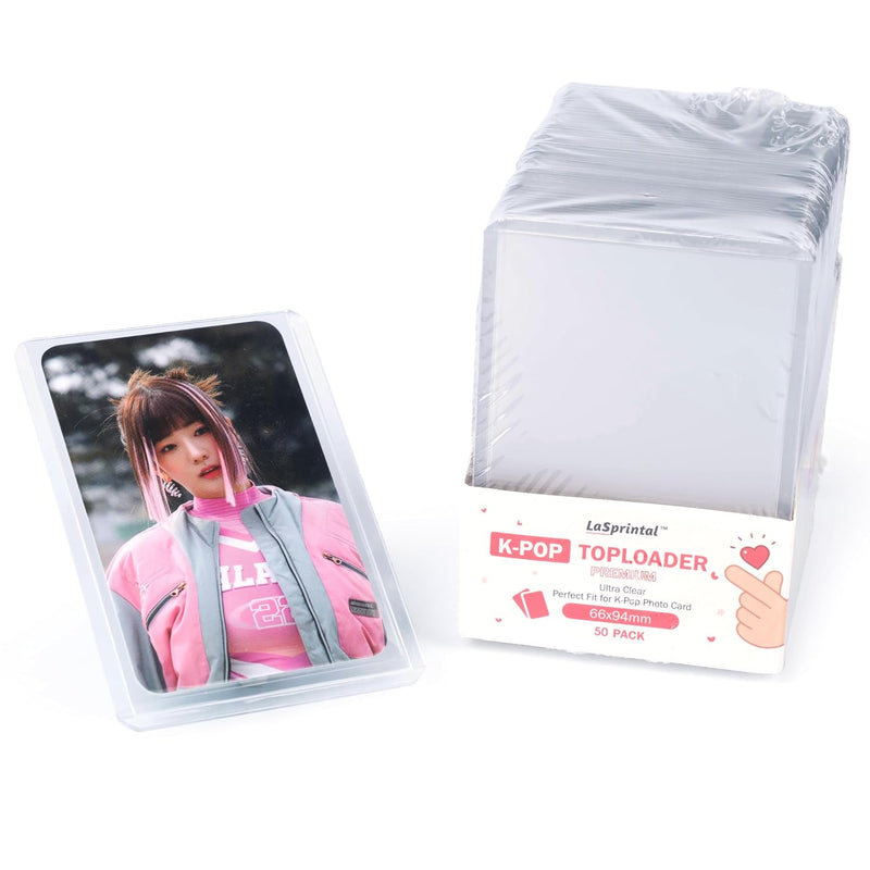 50Pcs Premium Top Loaders 2.6 X 3.7 Inch (66 X 94Mm) For Kpop Card Sleeves,