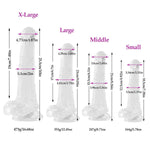 9 Inch Big Clear Dildo With Strong Suction Cup