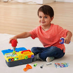 Kids Drill and Learn Toolbox Set with Toy Tools for Ages 2-5