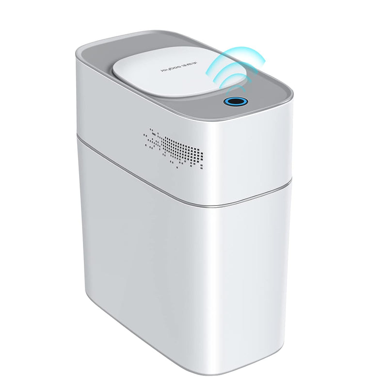 Bathroom Trash Can With Lid Automatic Garbage Can, 3 Gallon Slim Electric Waterp
