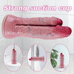Soft Silicone Thick Double Head Dildo With Suction Cup, 8" 9" Dual Double Sided Large Penis Wide Anal Foreskin Dildo Anal Plug, Realistic Massive Dildos Dual Pleasure Experience Sex Toy For Men Women