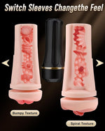 Dual Sleeve Manual Male Masturbator with Adjustable Suction
