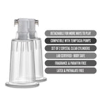 Temptasia Nipple Pumping Cylinders - Set Of 2-1 Inch Wide - Nterchange Compatible Replacement Upgrade For All Temptasia Nipple Pumps Sex Sexual Enhancing Toy For Women - Clear