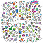 1000+ Alien Stickers, 100 Sheets Space-Themed Party Favors & Craft Supplies