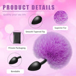 Rabbit Tail Anal Plug,Silicone Butt Plug,Anal Sex Toys For Men,Women And Beginners,Plug Anal For Couples,Butt Plugs For Cospaly (Medium)