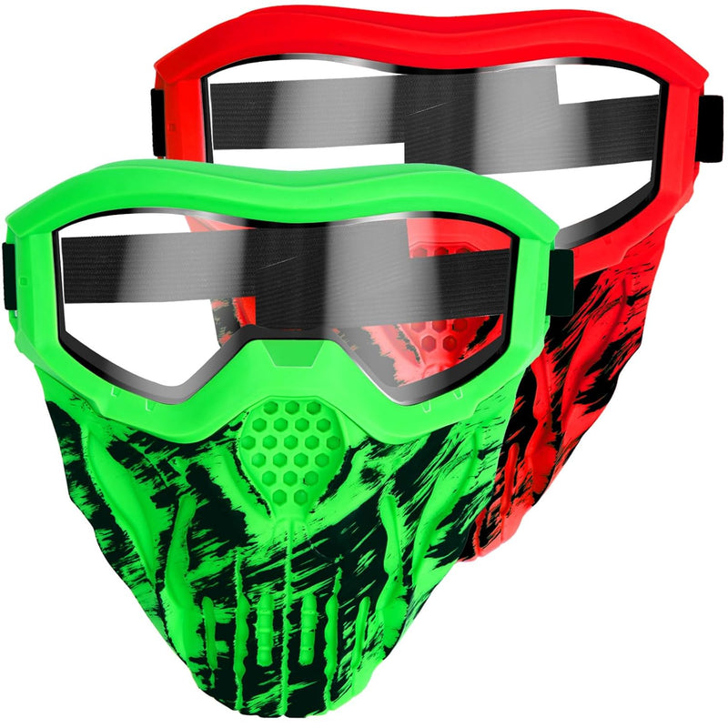 2 Pack Upgraded Tactical Mask With Goggles Compatible With Nerf Rival, Apol