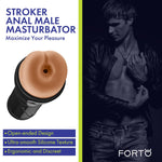 B1 Signature Male Stroker Pocket Pussy & Realistic Feel Anal Masturbator - Open-Ended Male Masturbators With Life-Like Inner Ridges & Texture - Sex Toys For Men (Tan)