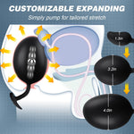 Inflatable Butt Plug Large Butt Plug, Magnetic Inflatable Dildo Wearable Huge Buttplug With Rolling Steel Ball, Anal Trainer Stretcher Silicone Expander With Safe T-Base, Adult Toys For Men Women