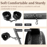 Adjustable Spreader Bar with Handcuffs & Ankle Cuffs – BDSM Restraints for Couples