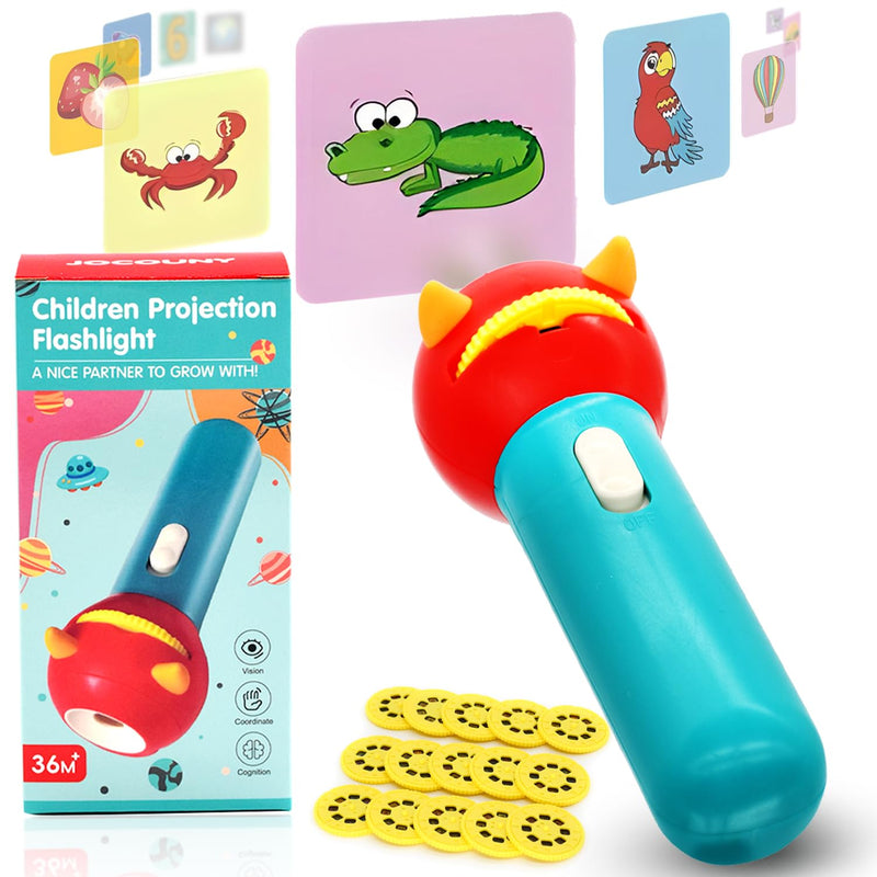 Children'S Projector Toys Kids Electric Projected Torch Flashlight With 15