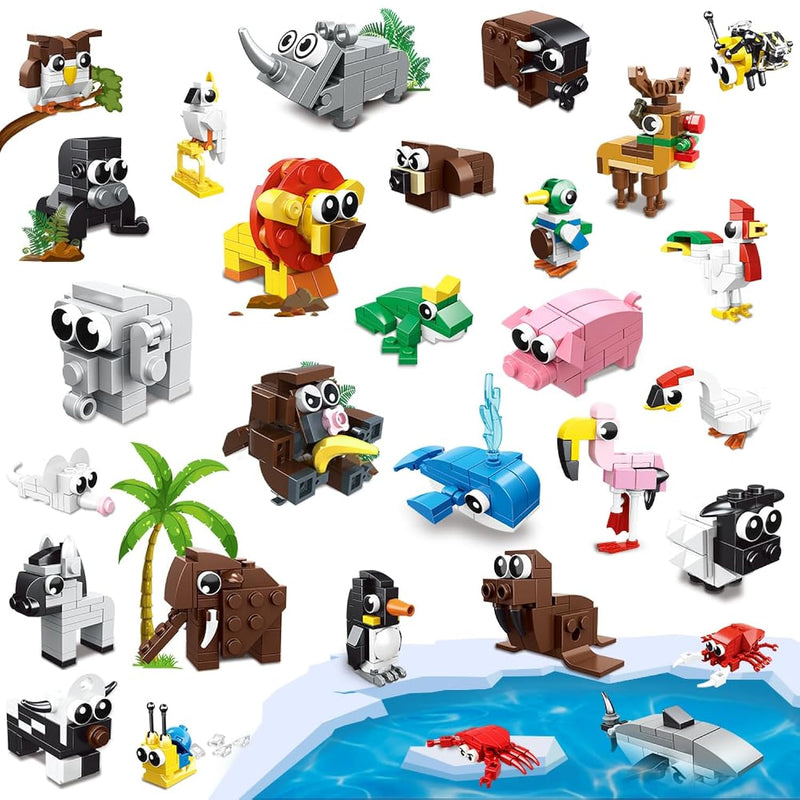 30 Packs Party Favors For Kids 867Pcs Animals Building Blocks Sets For Clas