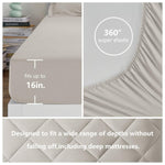 Queen Bed In A Bag 7-Pieces Comforter Sets With Comforter And Sheets Beige All Season Bedding Sets With Comforter, Pillow Shams, Flat Sheet, Fitted Sheet And Pillowcases