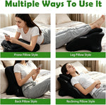 Ergonomic Couples Support Pillow with 27° Incline Wedge Design