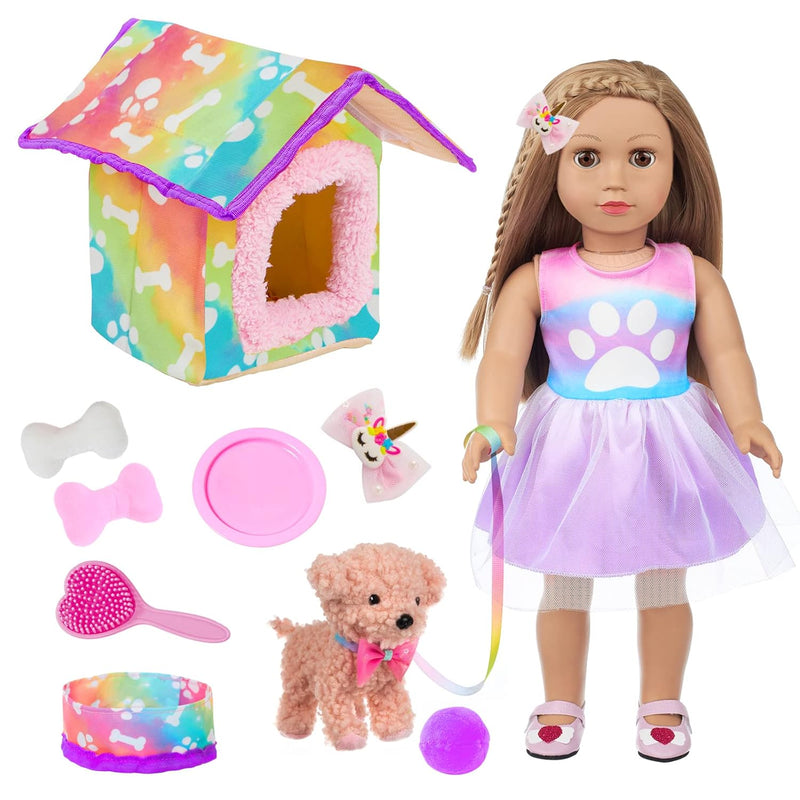 American 18 Inch Doll'S Clothes And Accessories Pets Dog Play Sets For 18" Dol