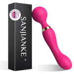 Sex Toys - Double Ended Dildo Vibrator For Women,20 Patterns & 8 Speeds For Clitoral And G-Spot Stimulation, Waterproof Rose Adult Sex Toys For Women And Couples Clitioral Stimulant Tool (Red)