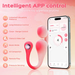 Honeyplaybox Vibrosa G Spot Vibrator Female Sex Toys, Pressure Sensing Dual-Ball Egg Vibrator App Remote Control Long Distance Adult Sex Toys & Games With Led Light, 10 Vibrating Modes, Discreet