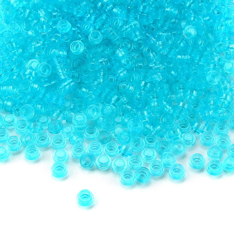 1000Pcs Transparent Light Blue Round Plates 1X1 Building Blocks Parts And P