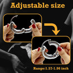Pennis Weight Stainless Steel Cock Ring Metal Penis Ring Adjustable Anillos Para El Pene Erectile Dysfunction Rings Penis Weights Stretcher For Erection Enhancing Adult Sex Toys For Men Gay Couples