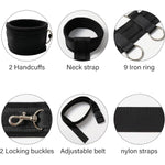 Bondaged Restraints Sex Spreaders Queen Bed Set For Women Submissive Kit Tied Up Adult Sex Playing Bed And Handcuffs Tools Neck Collar To Wrist Sex Restraining For Women Behind Back Set Sweater R2
