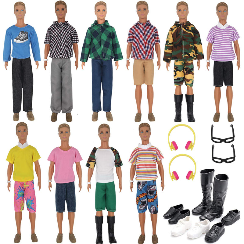 32Pcs Doll Clothes And Accessories For 12 Inch Boy Dolls Include 20 Differe